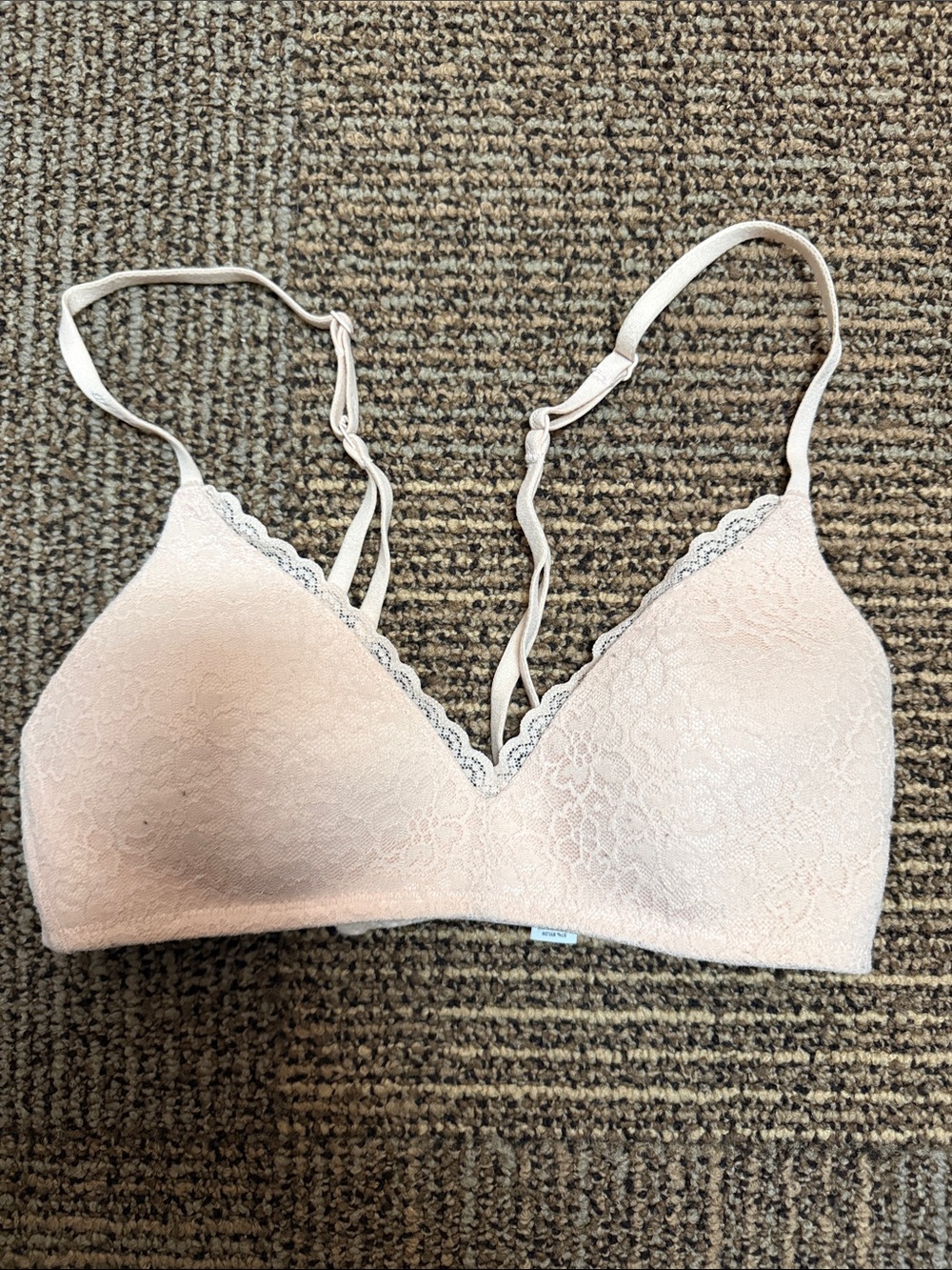 aerie Lace Wireless Bralette in Blush